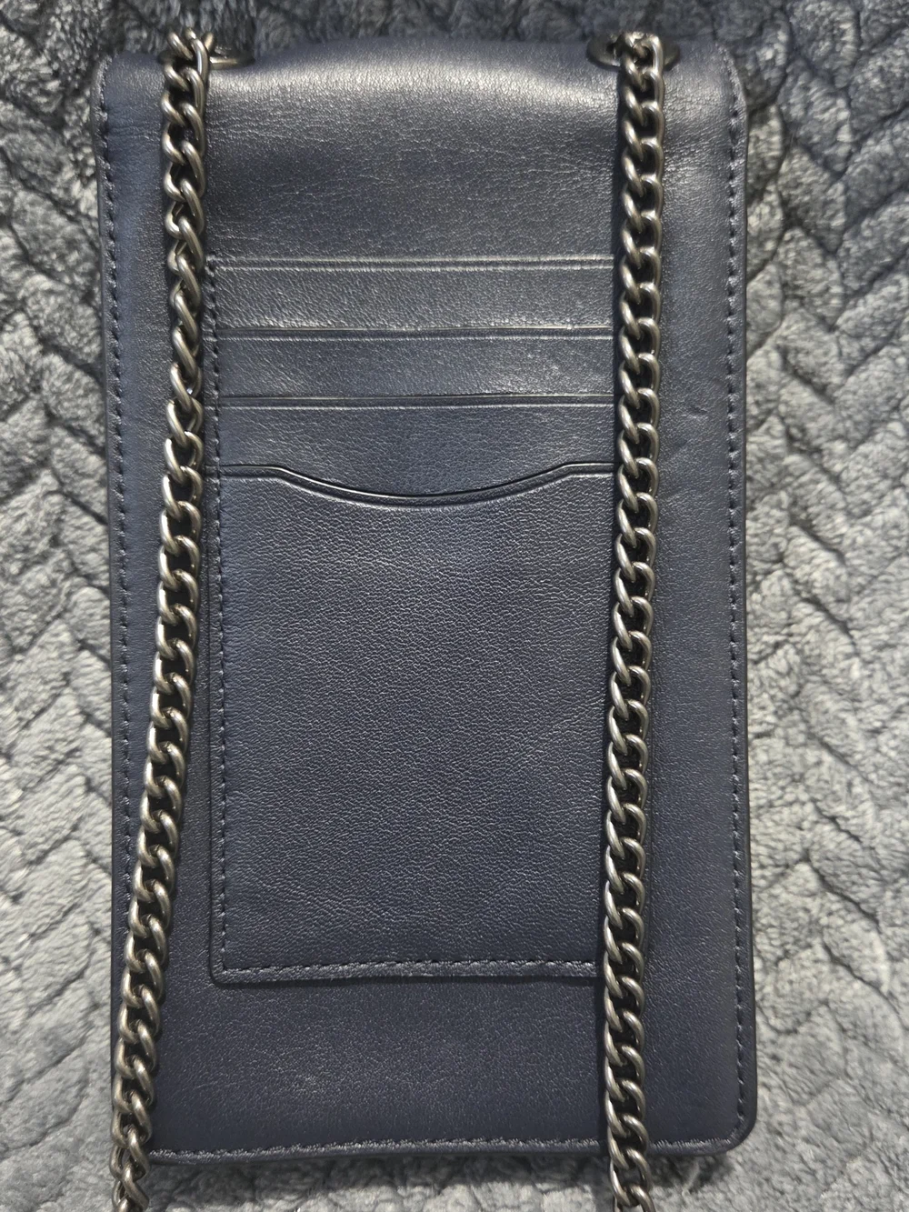 Coach Navy Leather Crossbody with Multicolor Glitter Panel